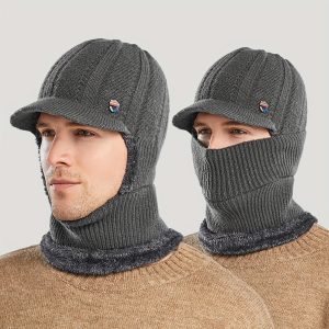 Ultimate Winter Warmer - Integrated Neck Gaiter Mask & Knitted Hat - Ultra-Warm, One-Piece Design for Outdoor Fishing and Adventures - Snug, Stylish, and Versatile