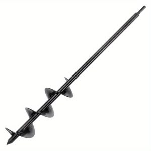 HOMEFISH Auger Drill Bit for Planting, 3 x 24 inch Garden Auger Drill Bit Planting & Holes Digging, 3/8