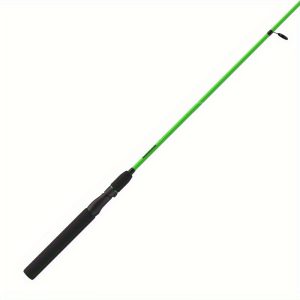 Fiberglass Spinning Rod Fishing Pole, 6-Foot 2-Piece Medium-Light Power, Green