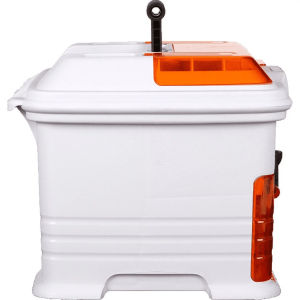 T4P Pro Multiloader, Portable Fishing & Tackle Storage Box with Zerust Anti-Corrosion Technology, White/Orange