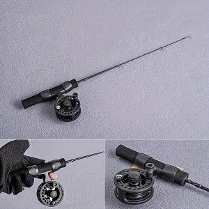 Ice Fishing Rod Winter Fishing Rod With Reel Ice Fishing Folding Mini Fishing Rod Ultra Light Super Sensitive Ice Fishing Rod And Reel Combo