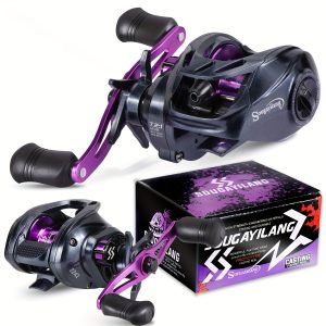 Sougayilang Purple Baitcasting Fishing Reel 7.2:1 High Speed Gear Ratio Super-smooth Fishing Reel Max Drag 22.05LB Fishing Reels