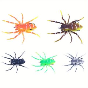 5pcs Luya Spider Soft Bait 3.15inch-7g Bionic Luya Fishing Bait